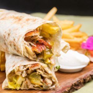 Senegalese Style chicken wrap: